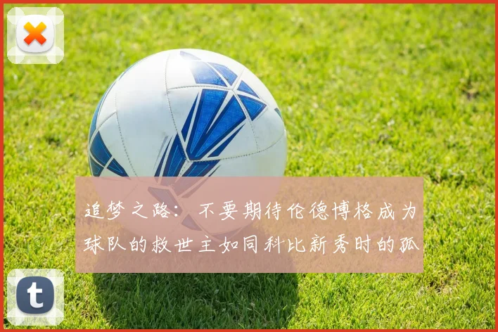 追梦之路：不要期待伦德博格成为球队的救世主如同科比新秀时的孤独奋斗
